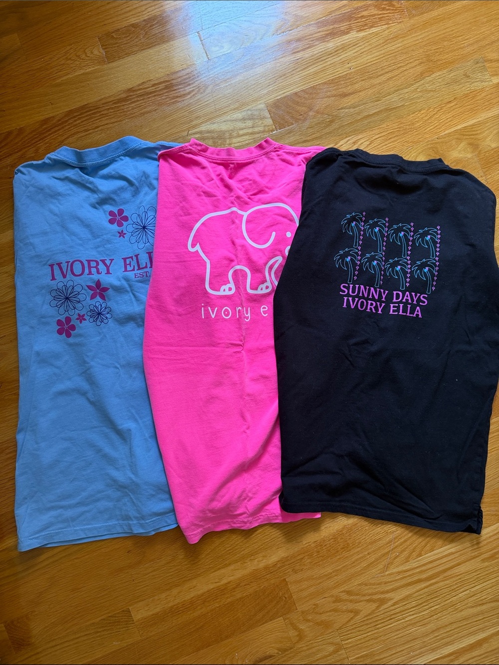 ivory ella Long-Sleeve Tees bundle- Blue, Pink, Black